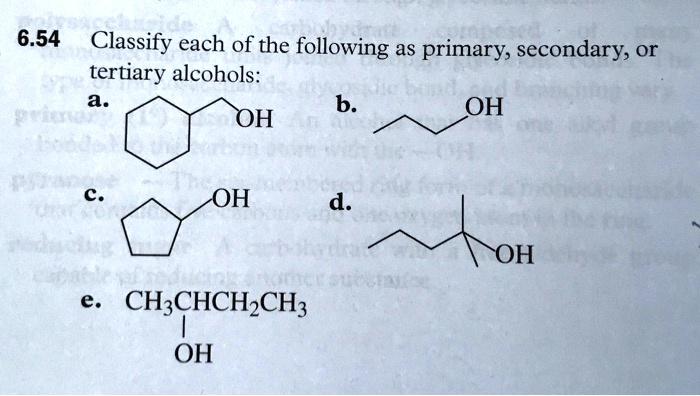 SOLVED: 6.54 Classify each of the following as primary, secondary, or ...