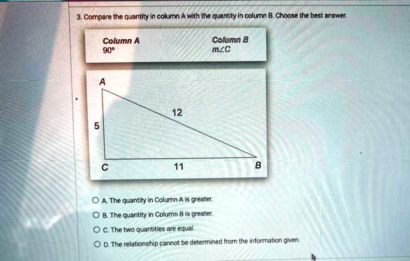 SOLVED: 'plzzzz Answer 26 Points Compare The Quantity In Column With ...