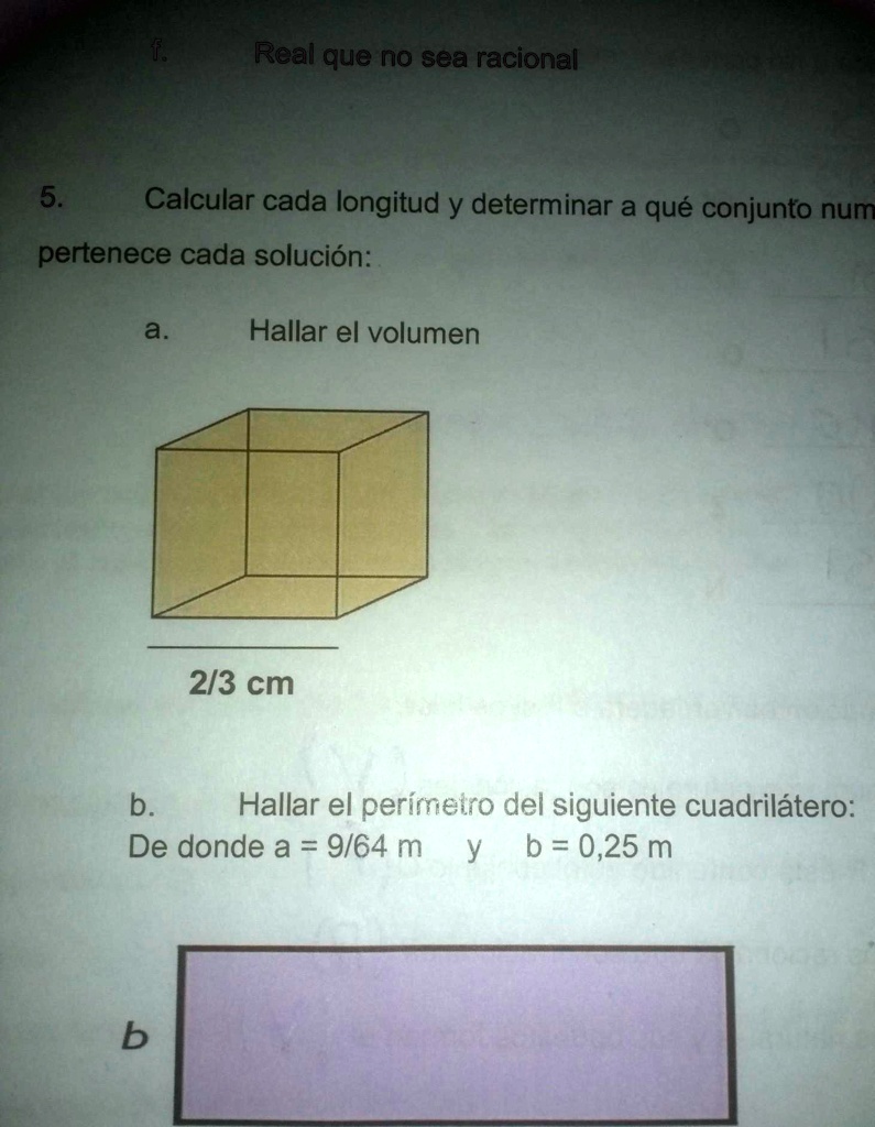 SOLVED: calcular cada longitud y determinar a qué conjunto numérico ...