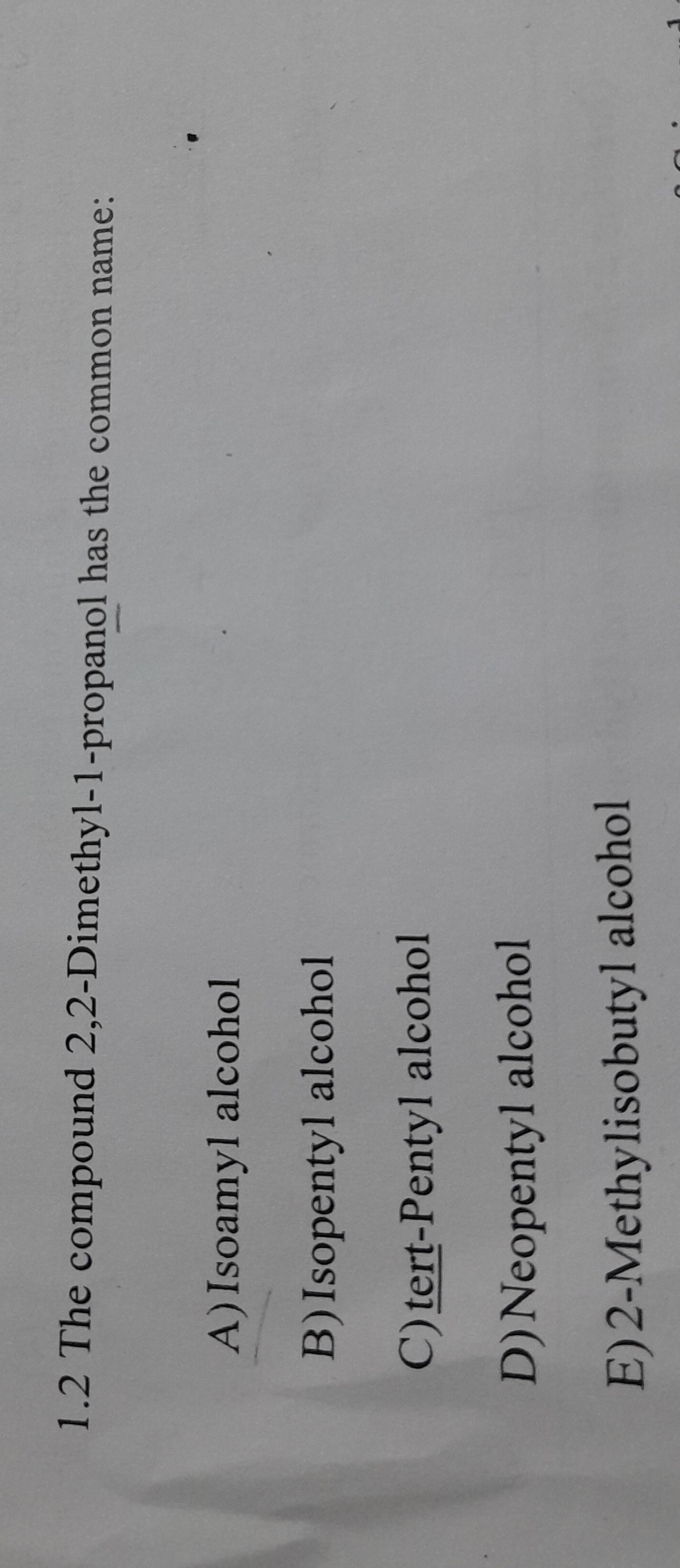 2 2 dimethylpropanal common name