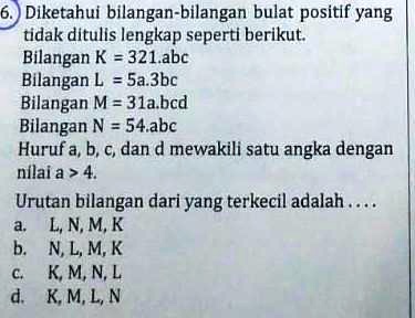 SOLVED: Bantu Dong Dan Kasih Penjelasan Diketahui Bilangan-bilangan ...