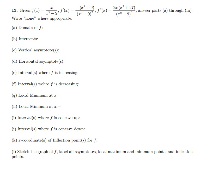 VIDEO solution 2r(2+27) x = answer parts (a) through (m) (a) Domain of