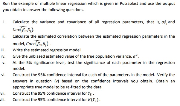 SOLVED: Run The Example Of Multiple Linear Regression Which Is Given In ...