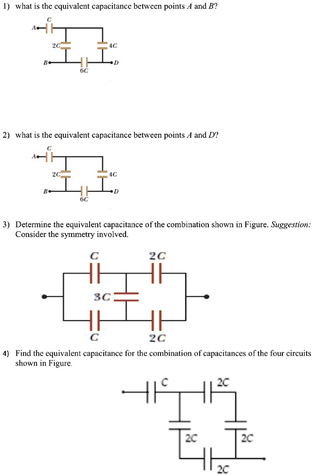 what is the equivalent capacitance between points A and B? A what is