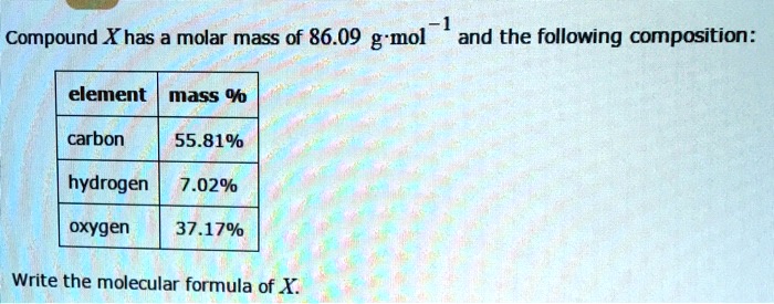 how to find mass of an element in a compound