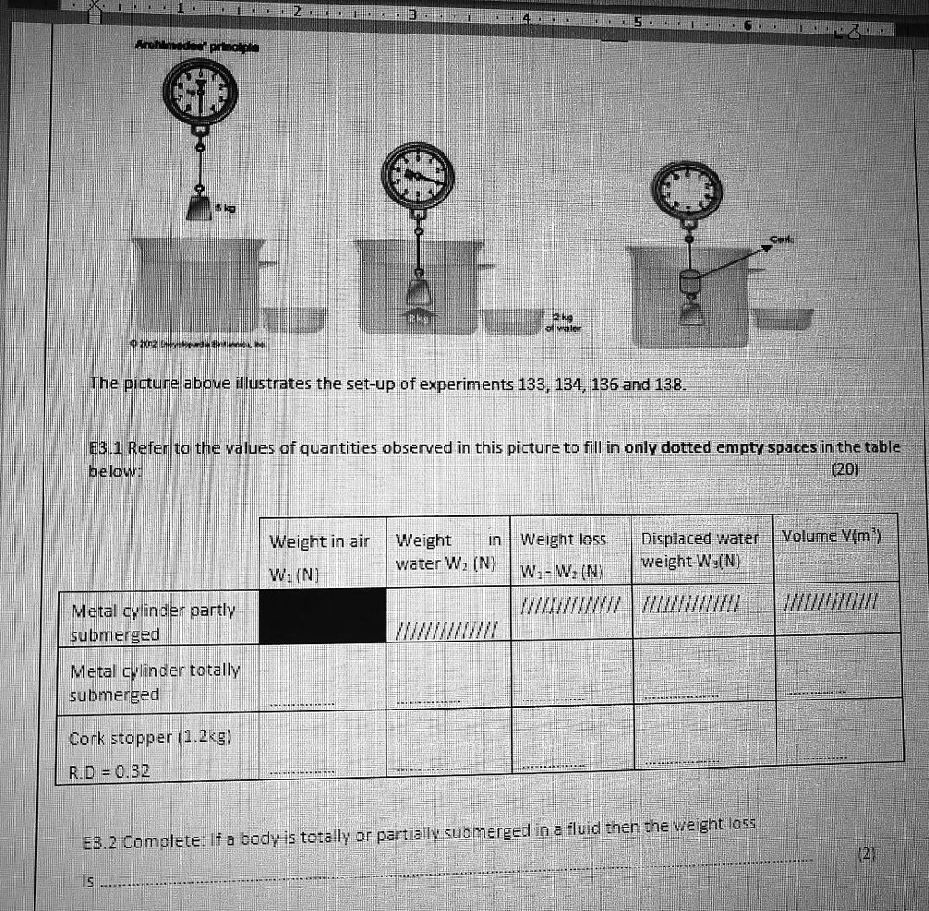 SOLVED The following table illustrates the setup of experiments 133