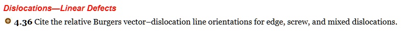 SOLVED: Dislocations Linear Defects 4.36 Cite the relative Burgers ...