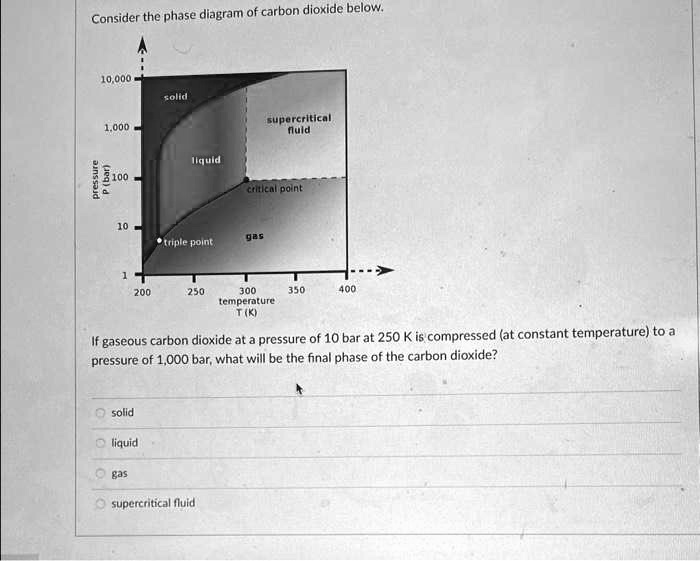 SOLVED Consider the phase diagram of carbon dioxide below 10,000