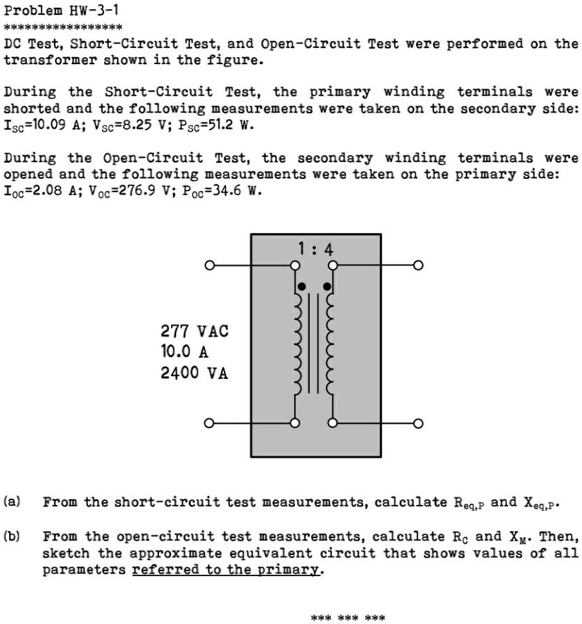 SOLVED Problen HW31 33838**7*8*7**** DC Test, ShortCircuit Test