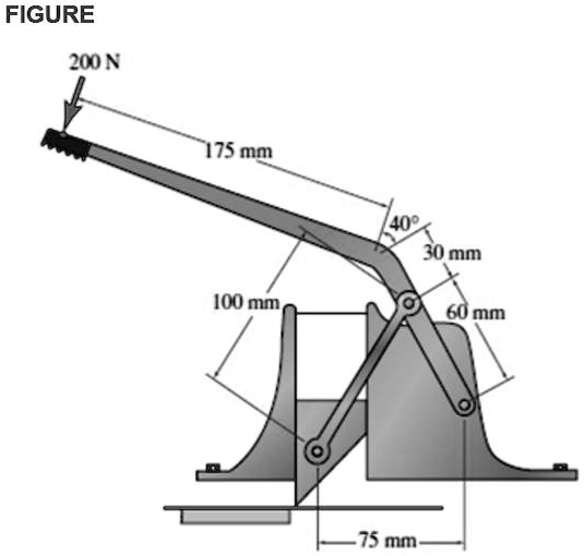 SOLVED Static Force Analysis The figure below shows a mechanism that