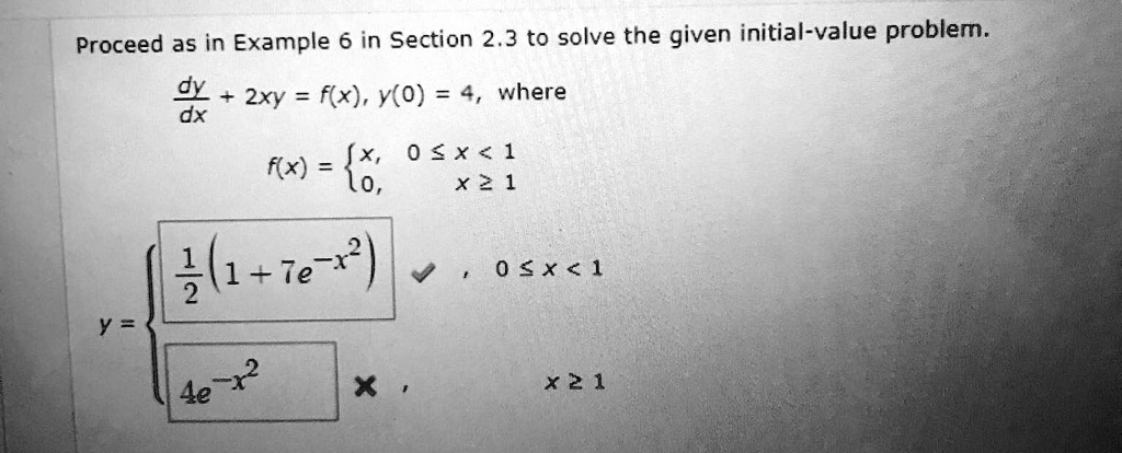 Section 17e Example Proceed as in example 6 in section 23 to solve the given...