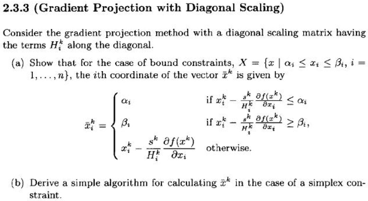233 gradient projection with diagonal scaling consider the gradient ...
