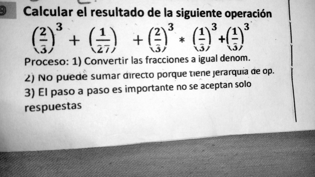 SOLVED: Calcular el resultado de la siguiente operacion (611 Calcular