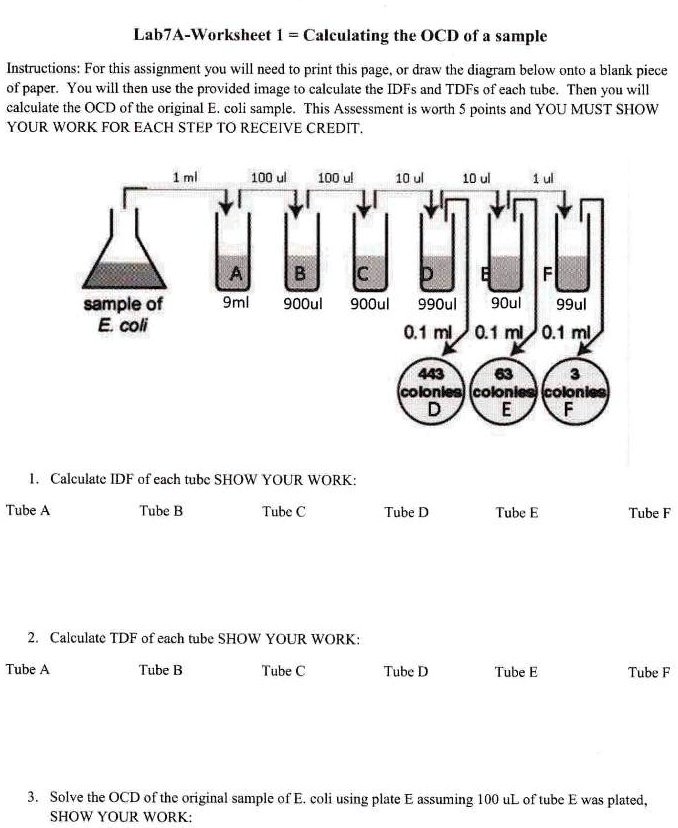 [GET ANSWER] lab7a worksheet 1calculating the ocd of a sample ...