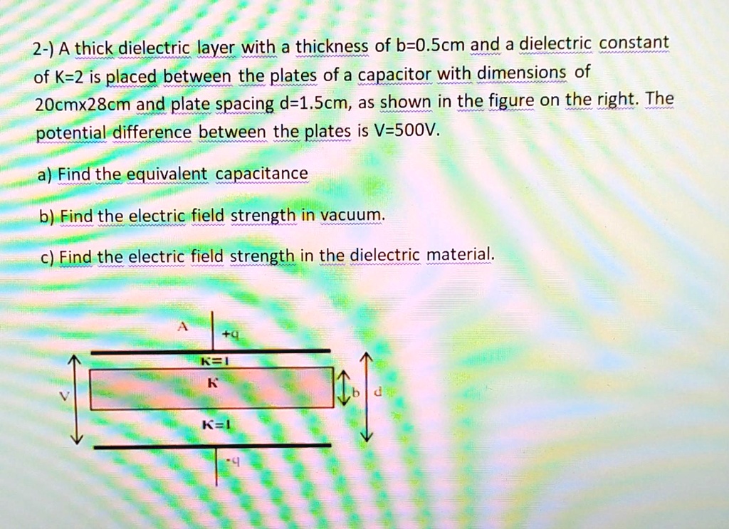 2 a thick dielectric layer with a thickness of b0scm and a dielectric ...
