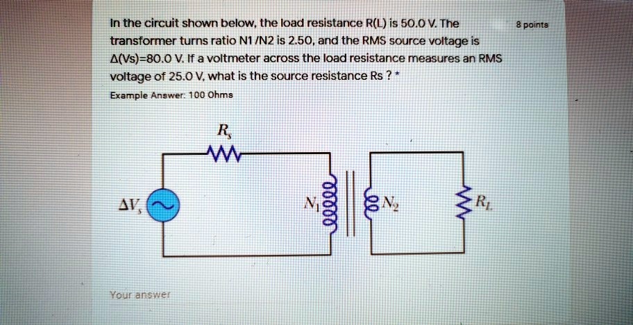 in the circuit shown below the load resistance rl is 500 v the pointa ...