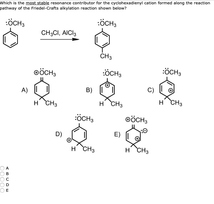 SOLVED: Which is the most stable resonance contributor for the ...