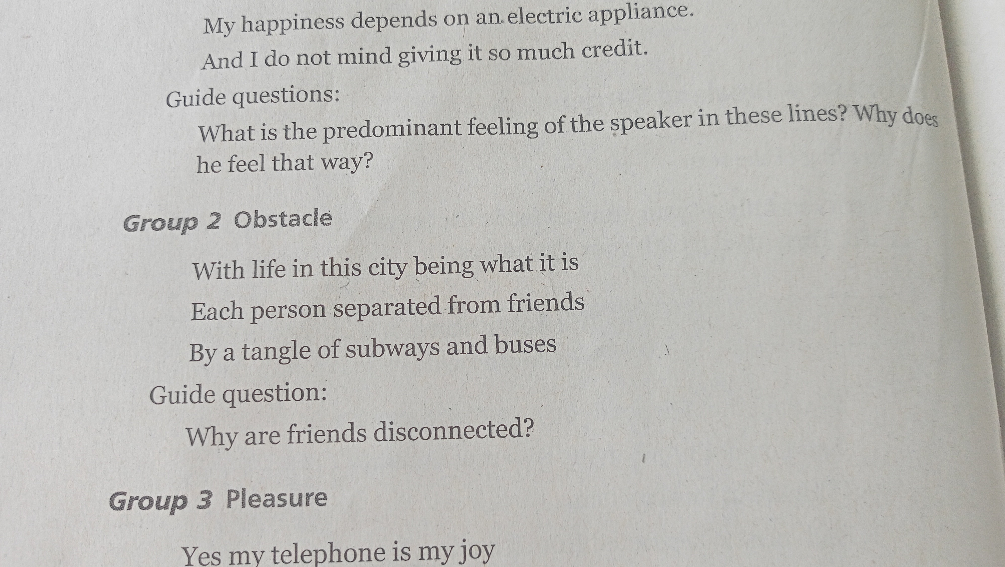 SOLVED Why are friends disconnected in the poem of Edward Field, "The