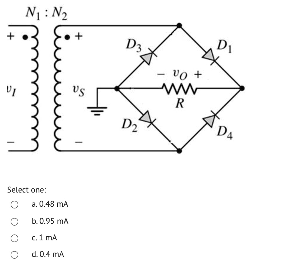 SOLVED: A transformer with a 32:1 turns ratio is connected to a full ...