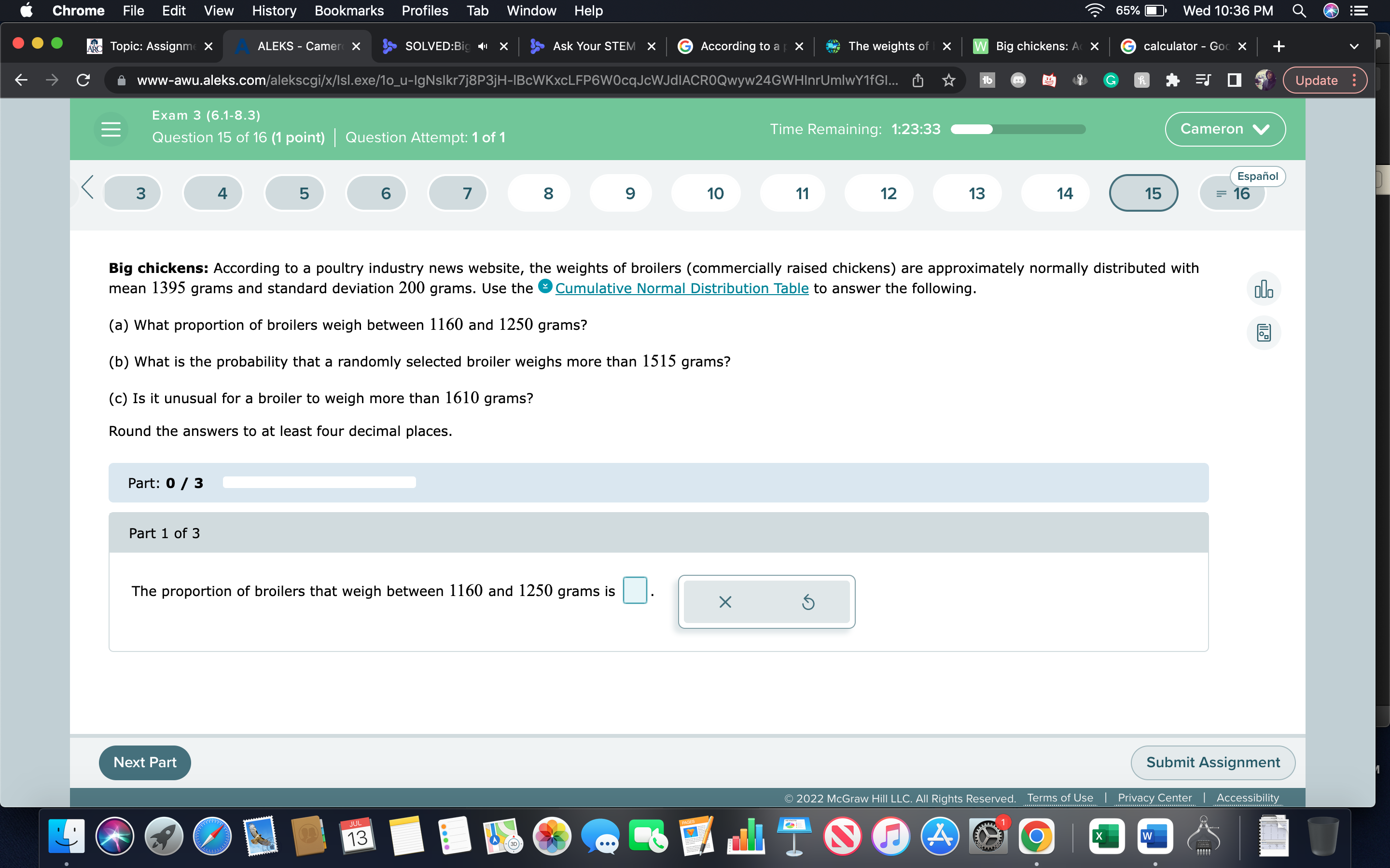 SOLVED Big chickens According to a poultry industry news website, the
