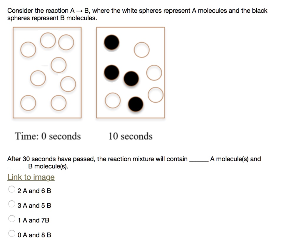 SOLVED: Consider the reaction A B, where the white spheres represent A ...