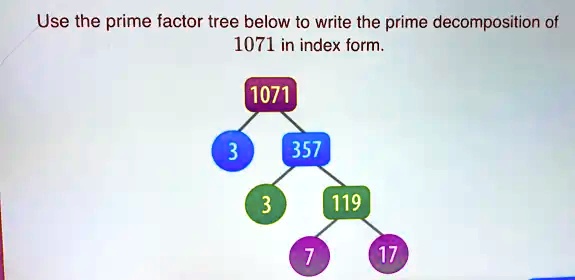 use the prime factor tree below to write the prime decomposition of ...