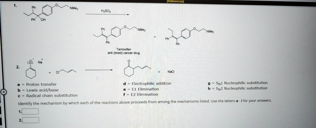 SOLVED: A= Proton Transfer D = Electrophilic Addition G=SN1 ...