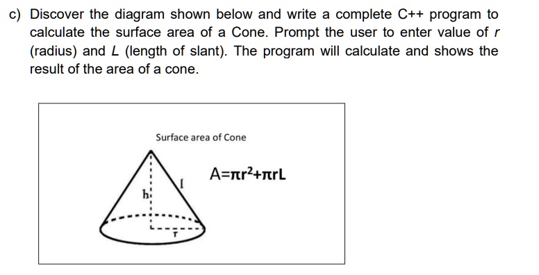 SOLVED: c) Discover the diagram shown below and write a complete C++ ...