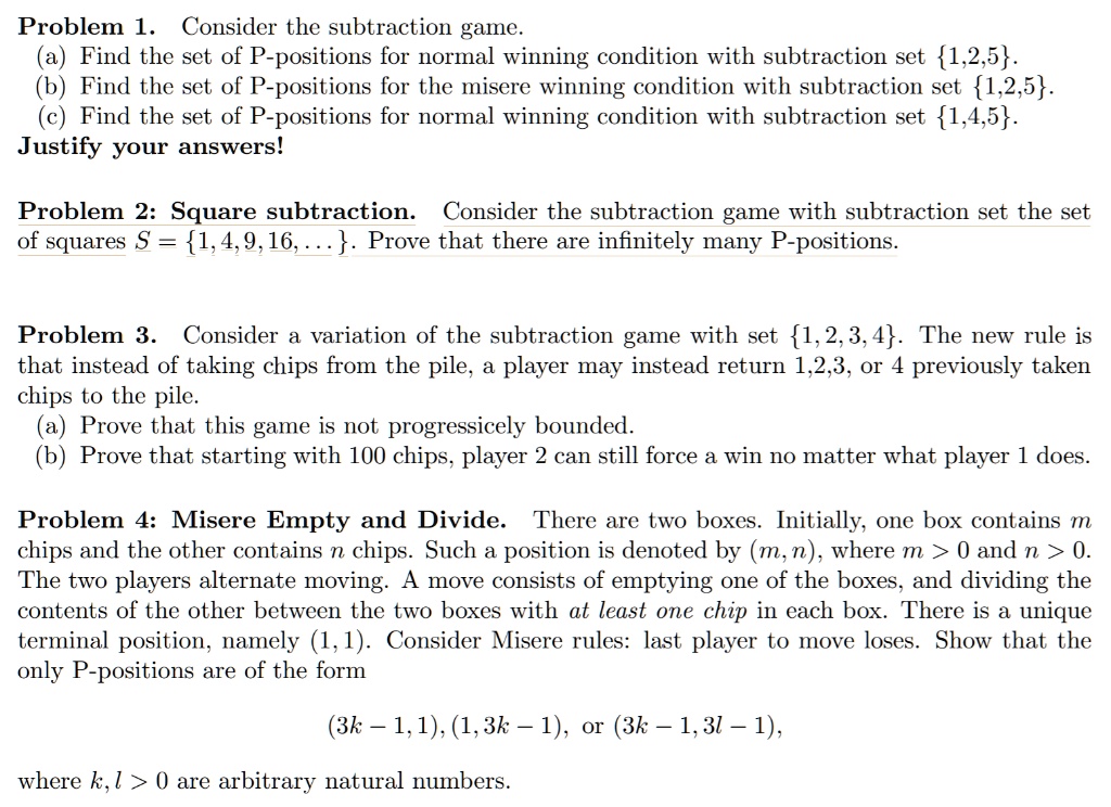 Problem Set 1 (I) Consider a game with two players