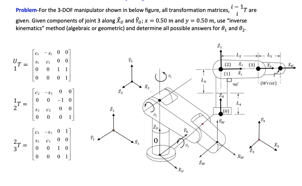 problem for the 3 dof manipulator shown in below figure all ...