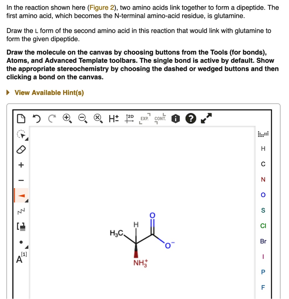 SOLVED In the reaction shown here (Figure 2), two amino acids link