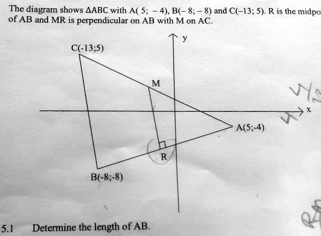 Solved The Diagram Shows Triangle Abc With A 5 4 B 8 8 And C