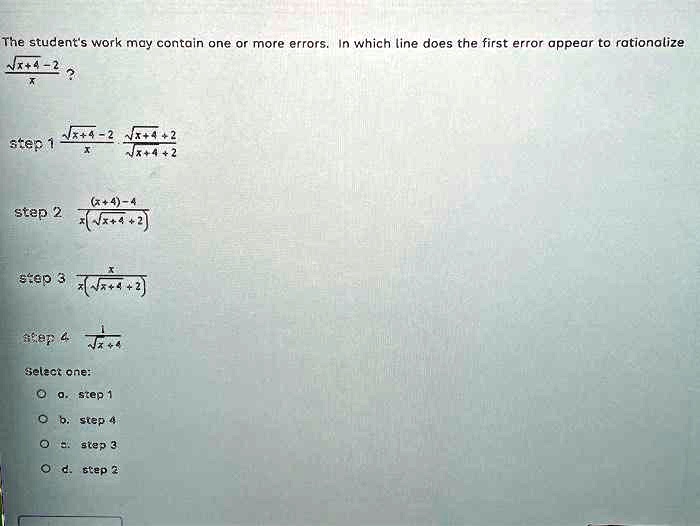 SOLVED The student's work may contain one or more errors. in which