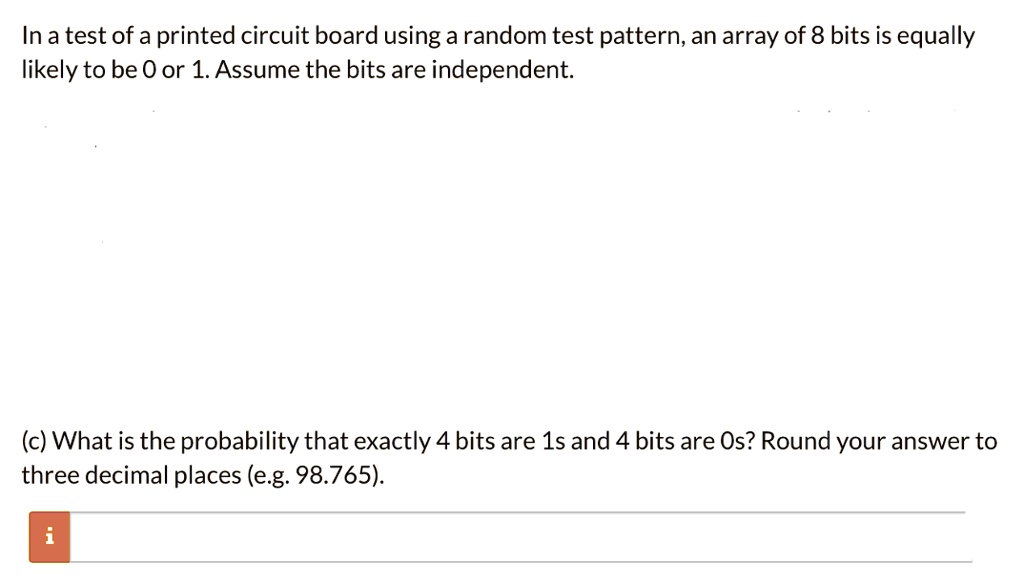 SOLVED: In a test of a printed circuit board using a random test
