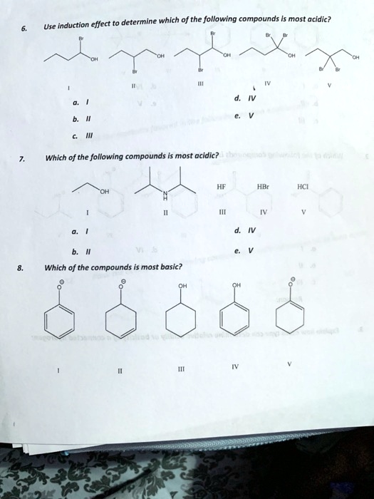 Which Of The Following Most Times Uses An Acidic Ingredient SOLVED: determine which of the following compounds most acidic? Use