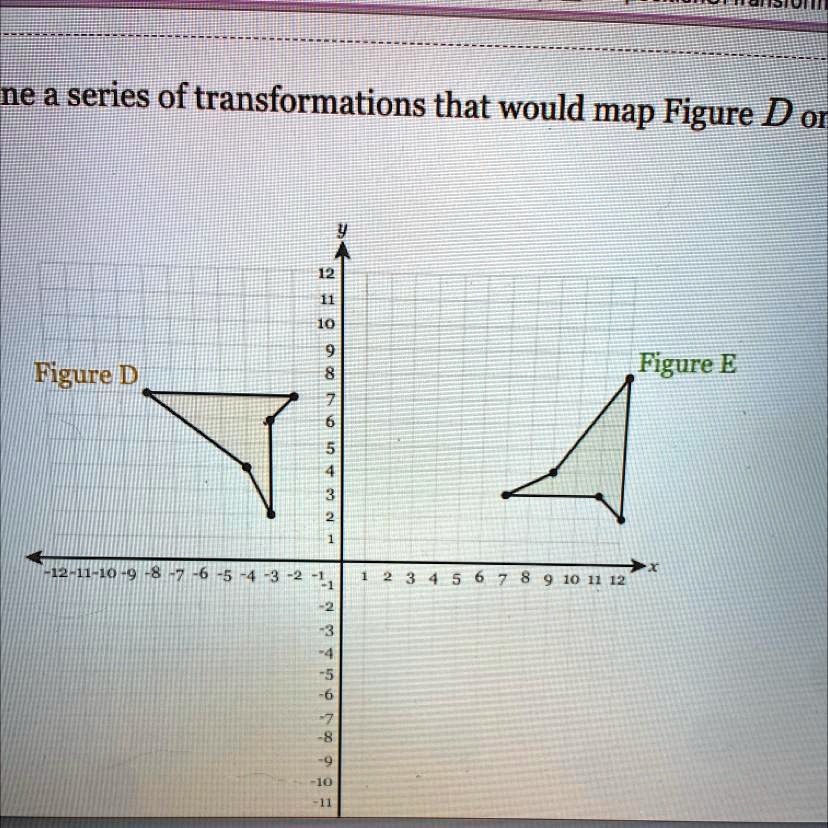 ne a series of transformations that would map Figure D or Figure D y 12 ...