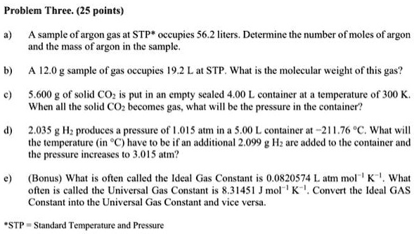 assessment problem solving an argon gas occupies