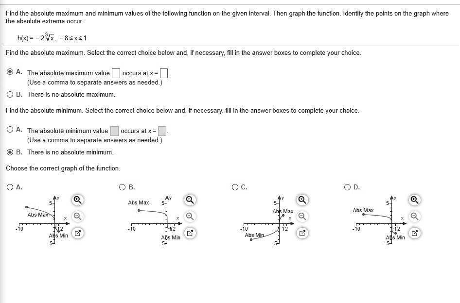 find-the-absolute-maximum-and-minimum-values-of-the-following-function