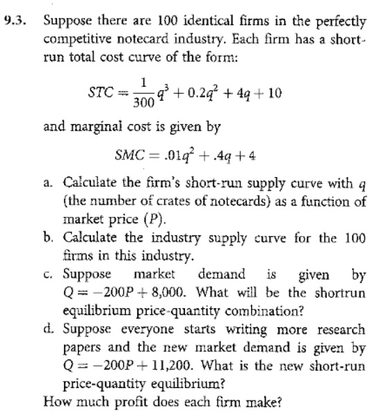 Solved: Suppose There Are 100 Identical Firms In The Perfectly 