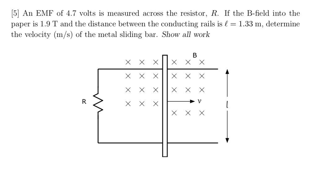SOLVED [5] An EMF of 4.7 volts is measured across the resistor, R. If