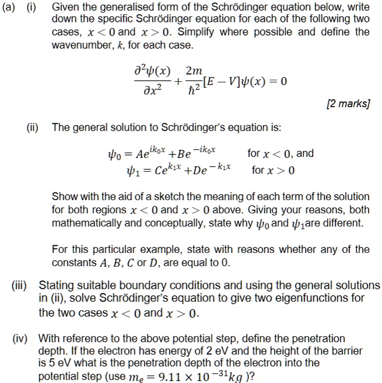 solved-given-the-generalized-form-of-the-schr-dinger-equation-below