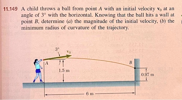 11149 A Child Throws A Ball From Point A With An Initial Velocity Vo At ...