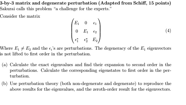 VIDEO solution: Texts: 3-by-3 matrix and degenerate perturbation ...