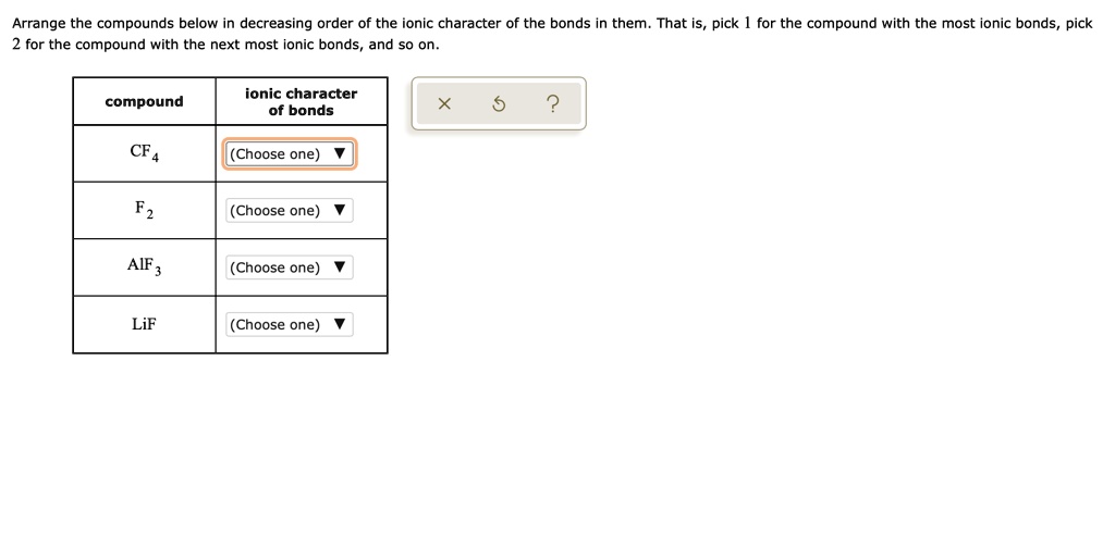 solved-arrange-the-compounds-below-in-decreasing-order-of-the-ionic