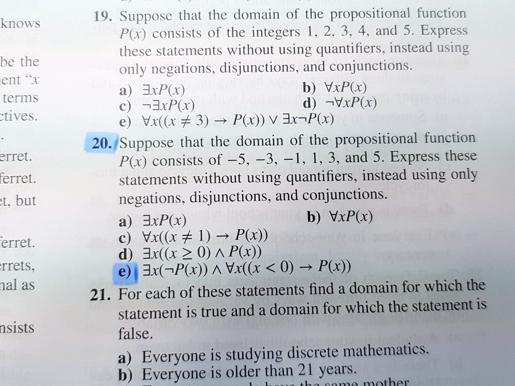 solved-19-suppose-that-the-domain-of-the-propositional-function-p-x-consists-of-the-integers