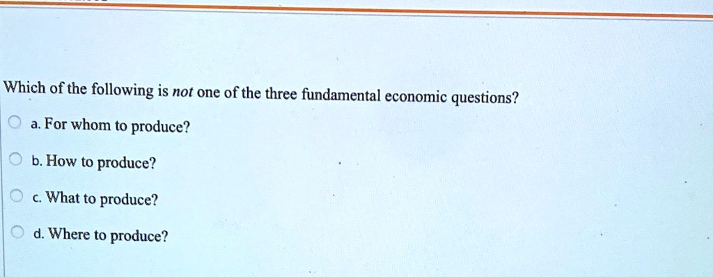 economic question how to produce