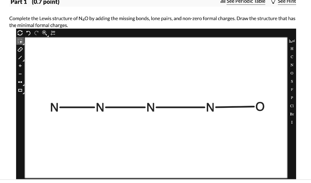 SOLVED: Bee Periodic Table See Hint Complete the Lewis structure of NaO ...