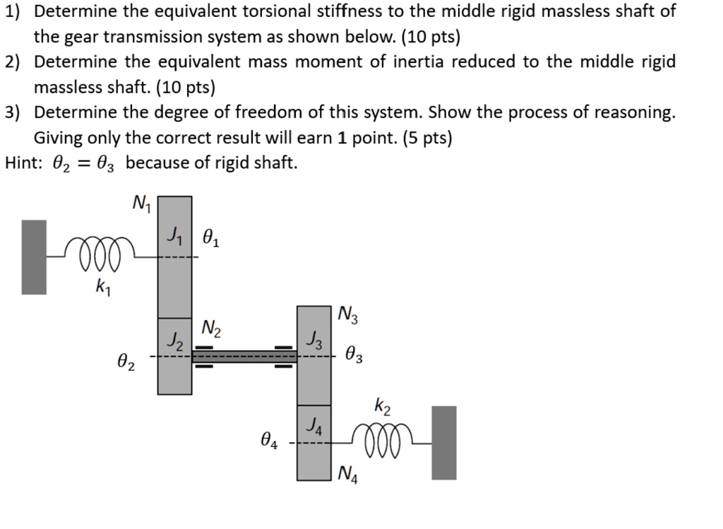 SOLVED Please do question 1 1) Determine the equivalent torsional