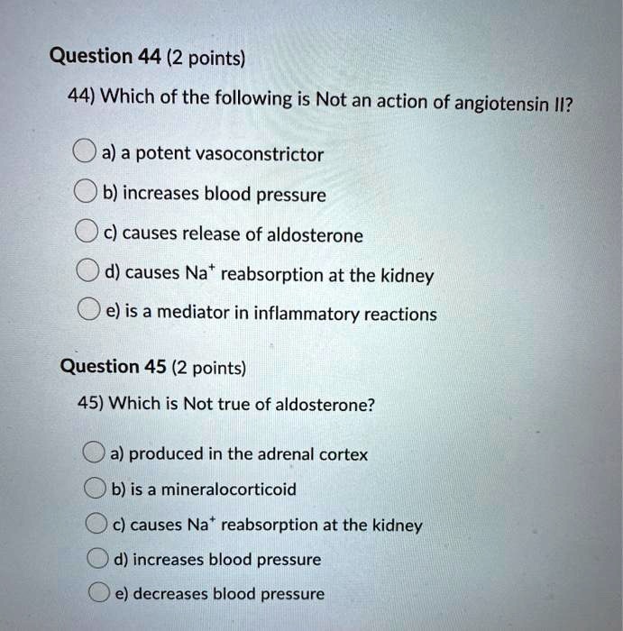 SOLVED Question 44 (2 points) 44) Which of the following is Not an