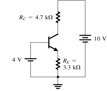 SOLVED: In the circuit shown in Fig. , calculate the base, collector ...